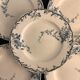 Set of 10 dessert plates KG Lunéville Passiflore model