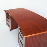 Mid-century desk with drawers and trays. Scandinavian style. France, 60