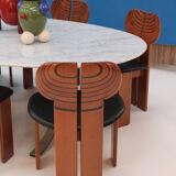 Original Africa Italian Dining Chairs Designed by Afra & Tobia Scarpa Maxalto