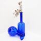 Pair of cobalt blue blown glass vases or carafes from the 1960s.