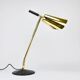 Rare desk and table lamp in brass and leather by Carl Aubock II #4280, Vienna, Austria.
