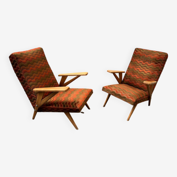 paire de fauteuils des années 60 design italien