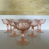 6 Rosaline Luminarc champagne coupes