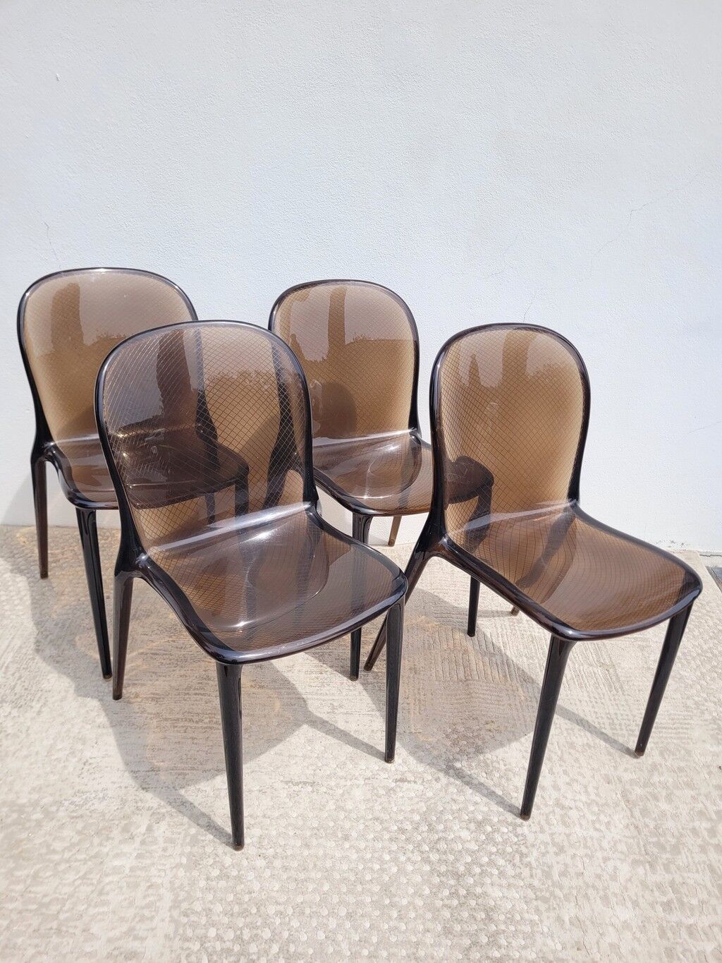 Set of 4 Thalya chairs by Kartell designed by Patrick Jouin