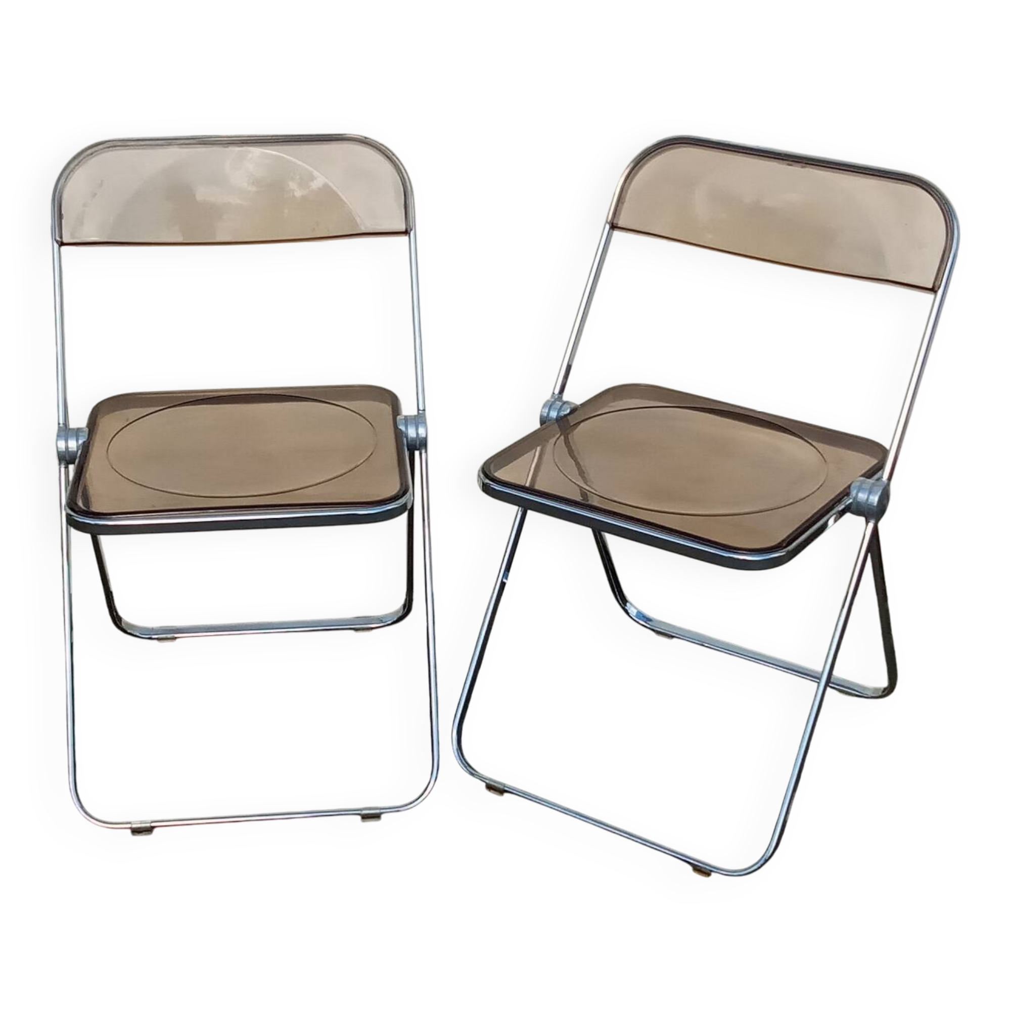 Pair of Plia chairs by Giancarlo Piretti for Castelli