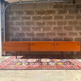 Scandinavian low sideboard in teak, 1960s/70s