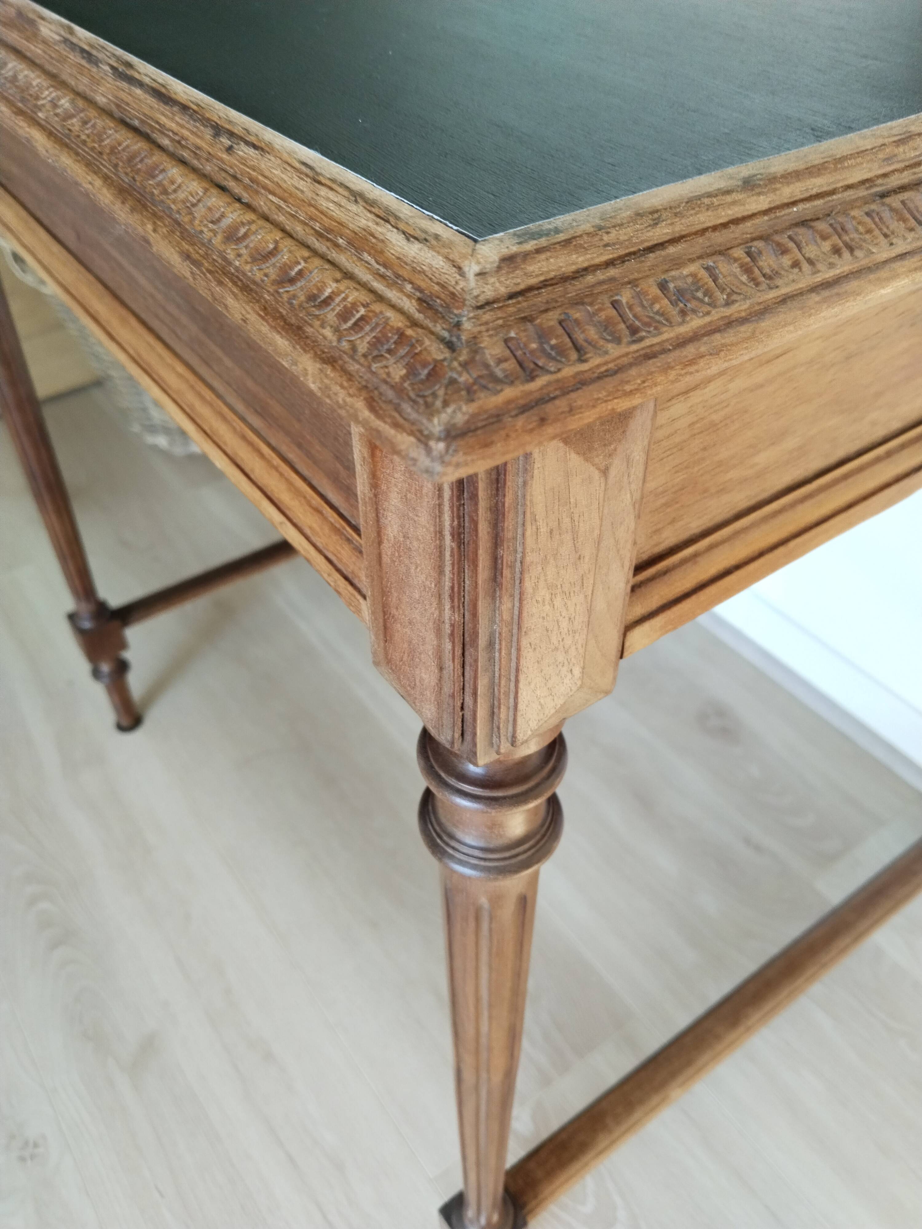 Waxed wooden table, Louis XVI style