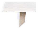 Sculptural Design Dining Table in Travertine