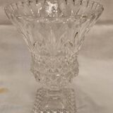 Bohemian crystal pedestal vase