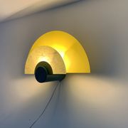 Colorful metal and glass wall light  Arlus 1980