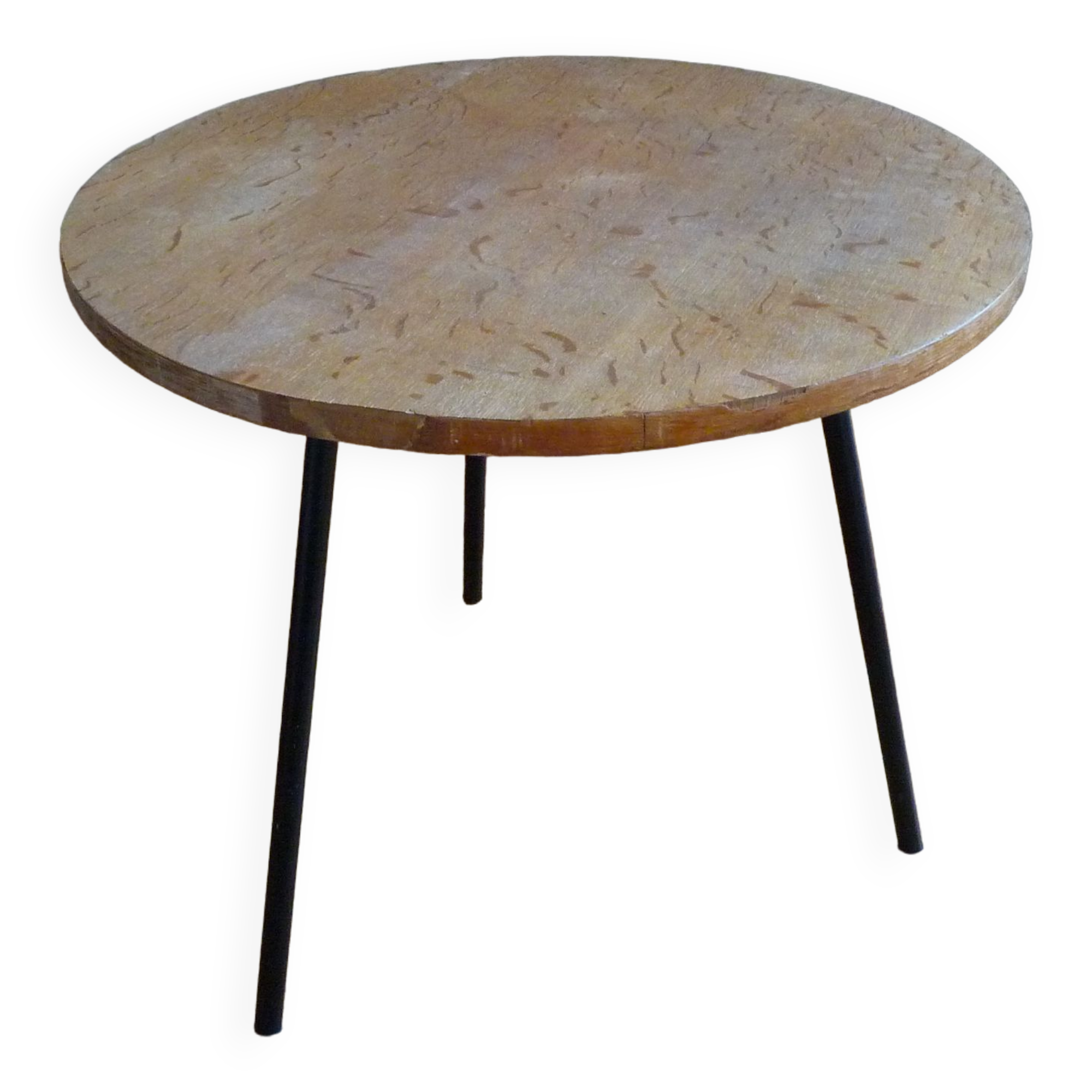 Side table in wood and metal vintage 1960s