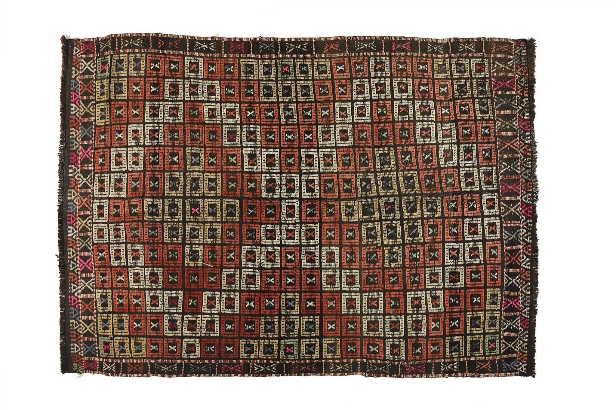 Anatolian handmade kilim rug 207 cm x 153 cm