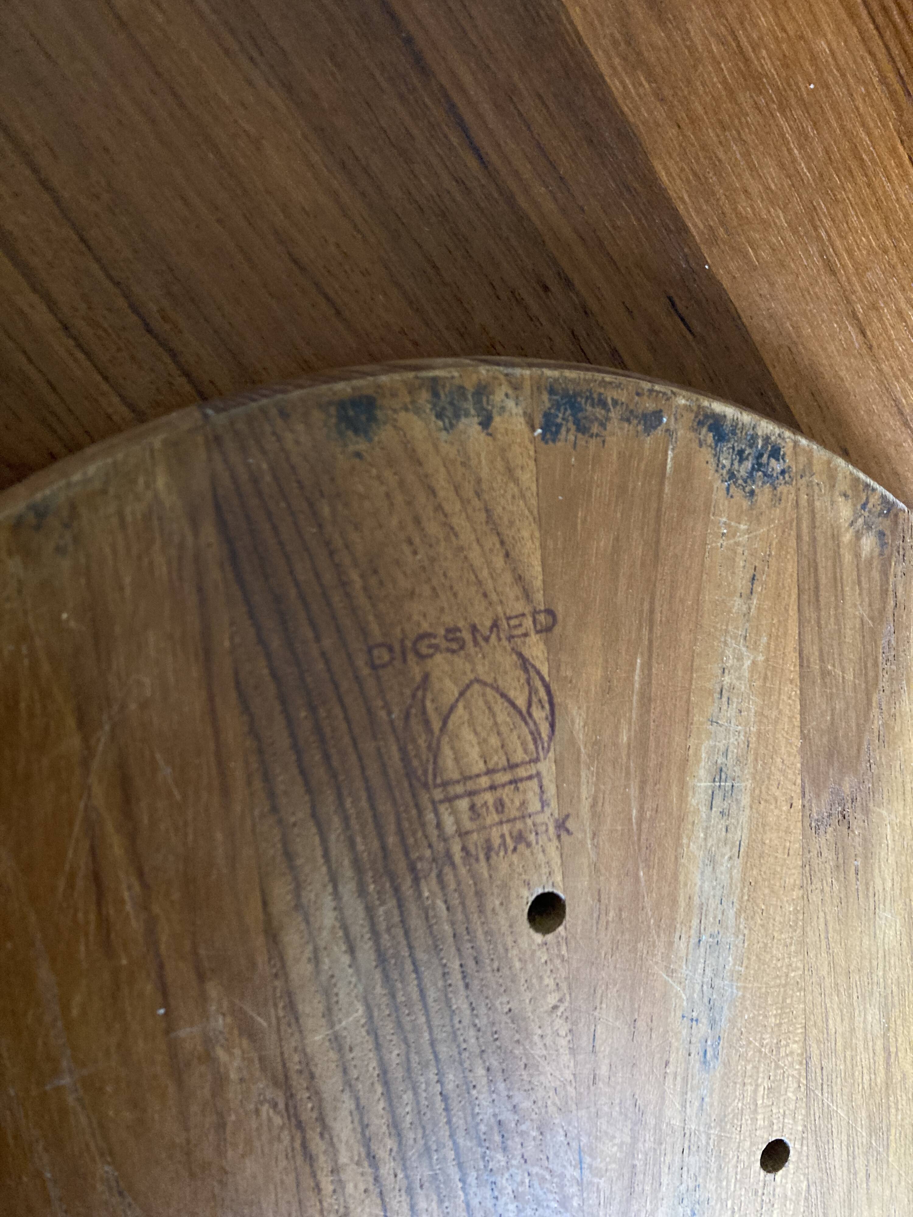 Scandinavian rotating plateau XXXL in teak Dismeg Denmark 1960