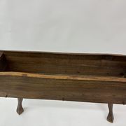 Brutalist solid wooden flower plante, 1970's