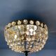 Old ceiling lamp basket in bronze and grapevines