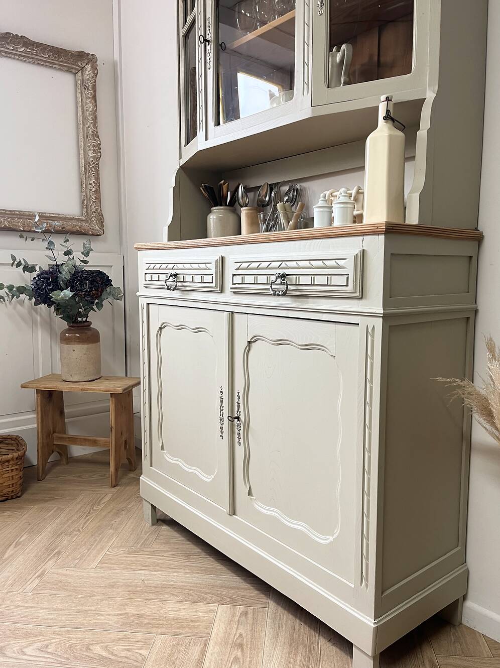 Vintage beige sideboard