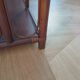 Retro side table - vinyl furniture - rattan and bamboo - 1980s