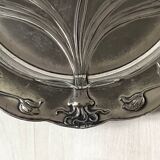 1900 Art Nouveau pewter plate