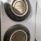 Two fat lava vallauris cups and saucer