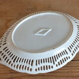Set of 2 openwork bins or porcelain baskets circa 1920-1930