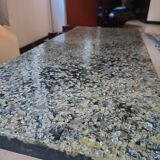 Coffee table in fractal stone, steel resin and inclusions Marie Claude de Fouquières 1970s
