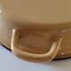 Egg dish in steel enamelled decorations Vintage