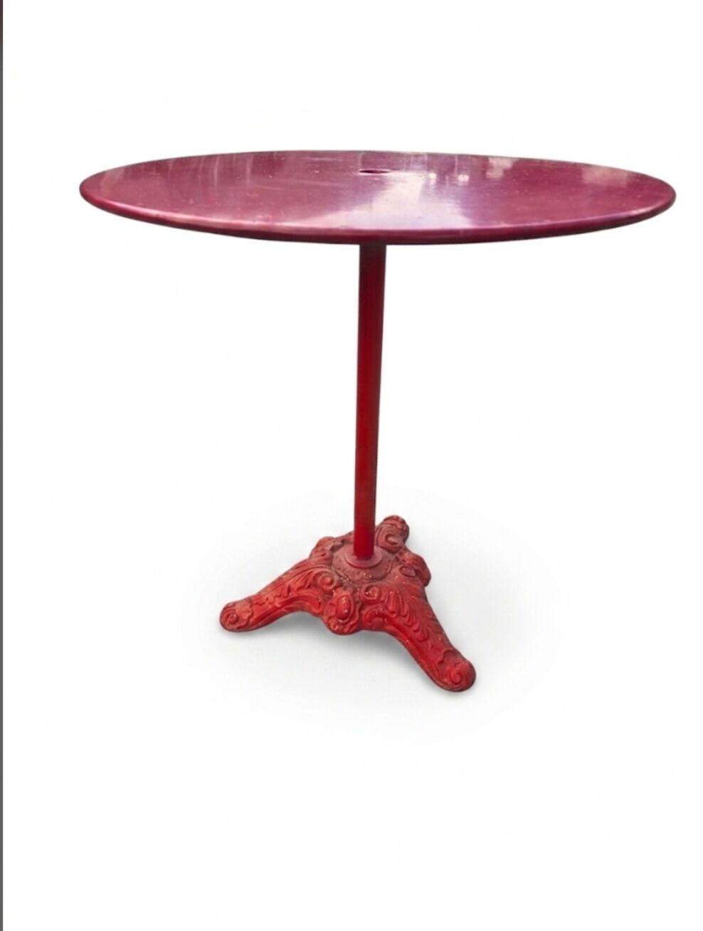 Table guéridon de bistrot en fonte et fer du XXe