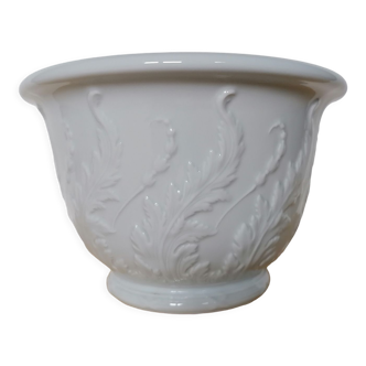 Cache pot Limoges in white porcelain