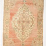 5x8 Peach Red Cream Turkish Rug, 240x164Cm SK 19201