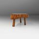 Rustic low Wooden tripod tree trunk Side Table, Belgium ca. 1900