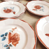 Set of 6 plates Digoin Sarreguemines