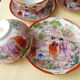 Set of 5 large Japanese porcelain tea cups