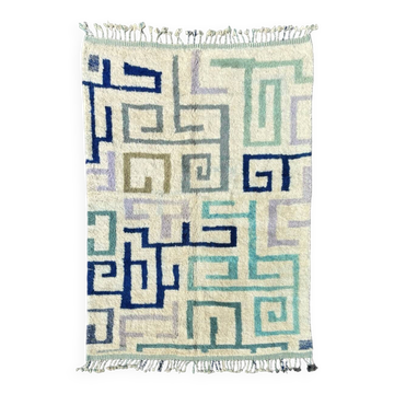 Labyrinthe - Tapis berbère marocain en laine 205×300 cm