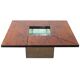Paul michel burl wood multi functional coffee table and dry bar