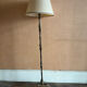 Patinated brass floor lamp — Louis XV style