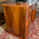 Art deco vintage brocante burr walnut desk carved 1920-1930