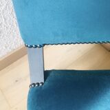 Velvet and studded armchair
