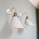 Pair of mercurized glass wall sconces, Maison Malabert, 1930s