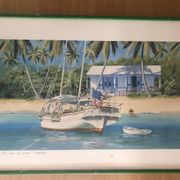 Sailing ship in the Antilles.–Guadeloupe, “on the side of the Saintes”.