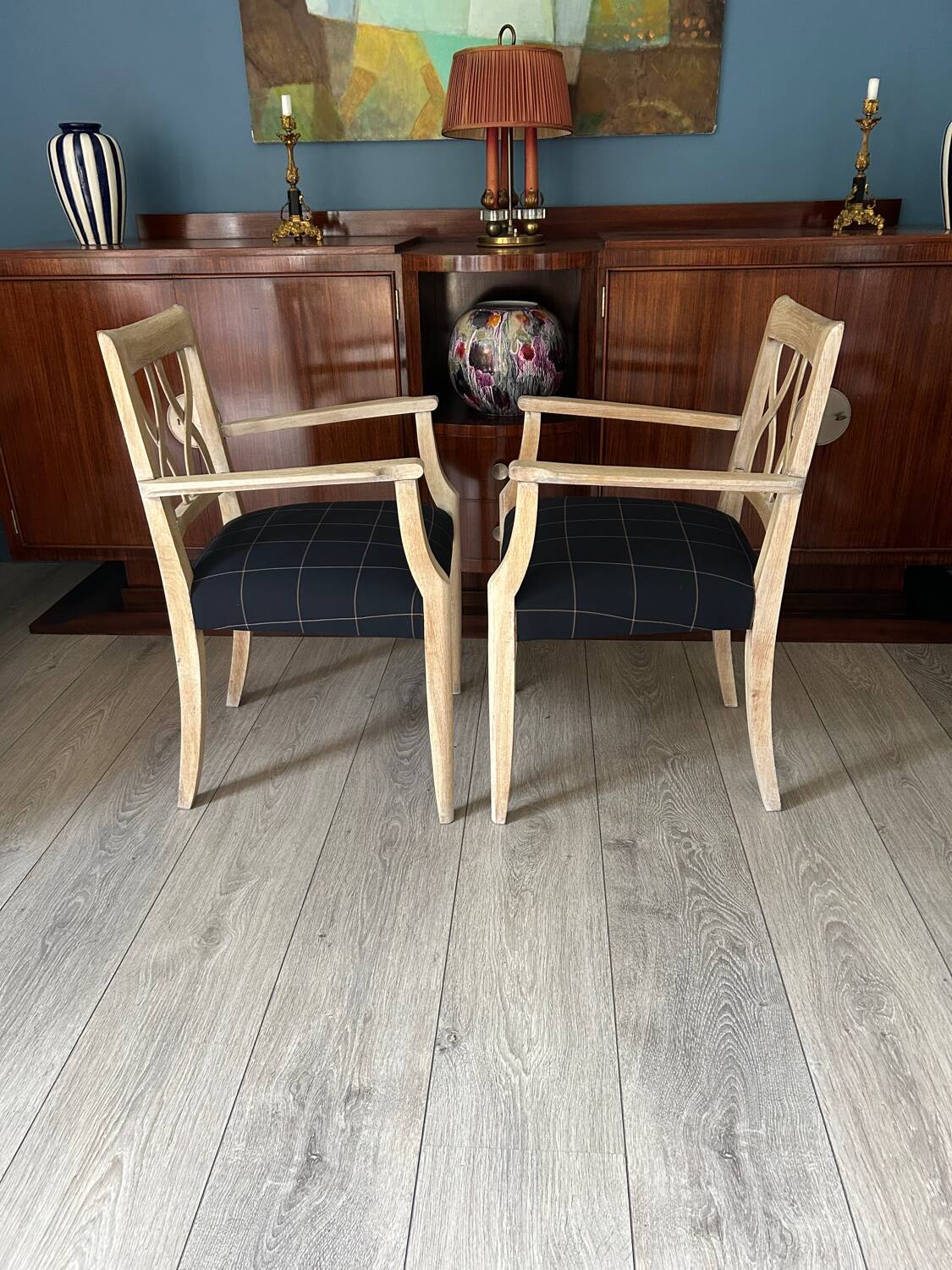 Pair of art deco armchairs