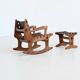 Angel Pazmino rocking chair and hocker Muebles de Estilo Ecuador 1960