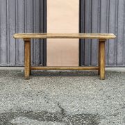 Solid wood bench, French craftsmanship, 102cm