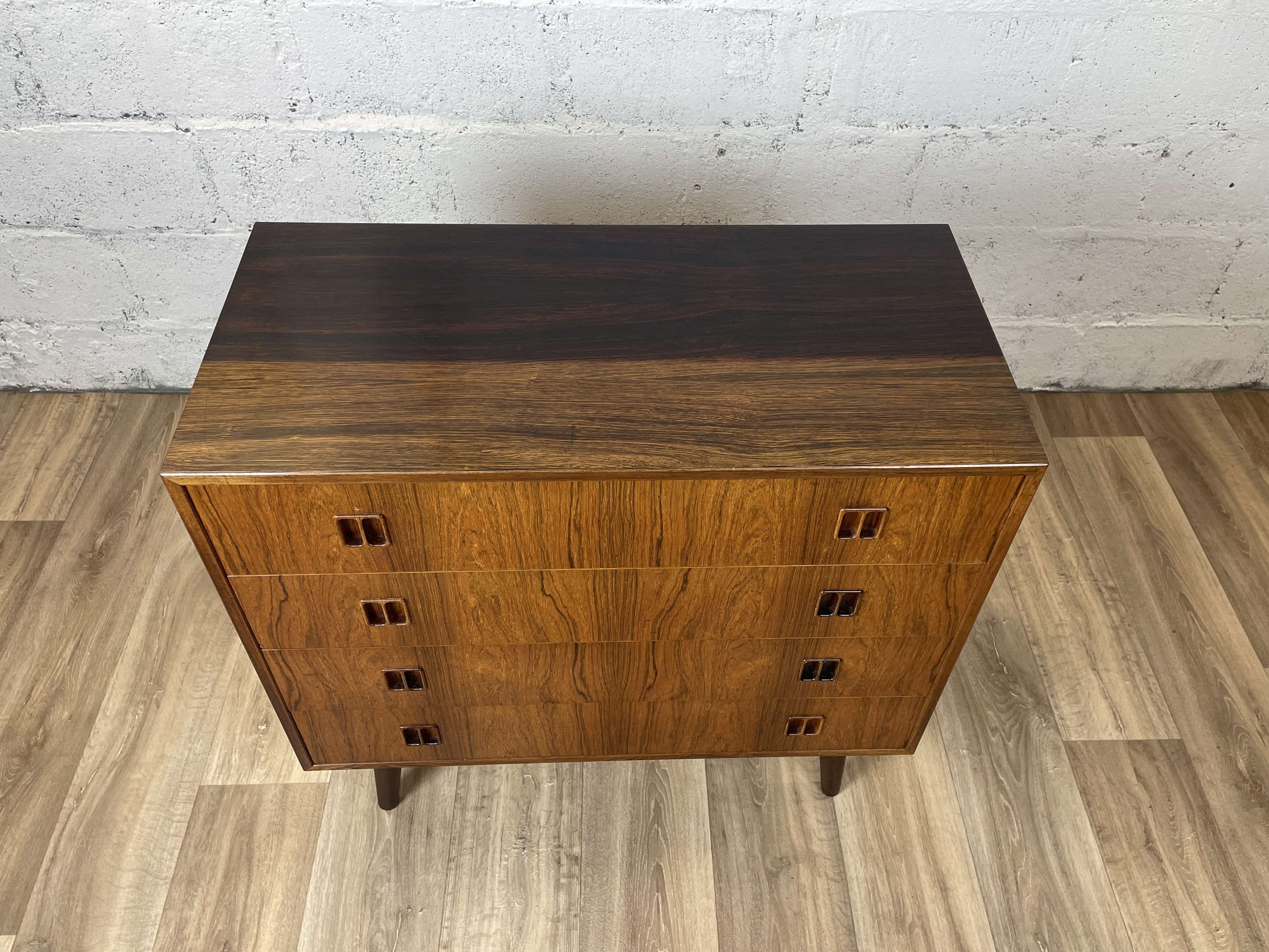 Vintage Scandinavian rosewood chest of drawers by Horsens Møbelfabrik, 60s