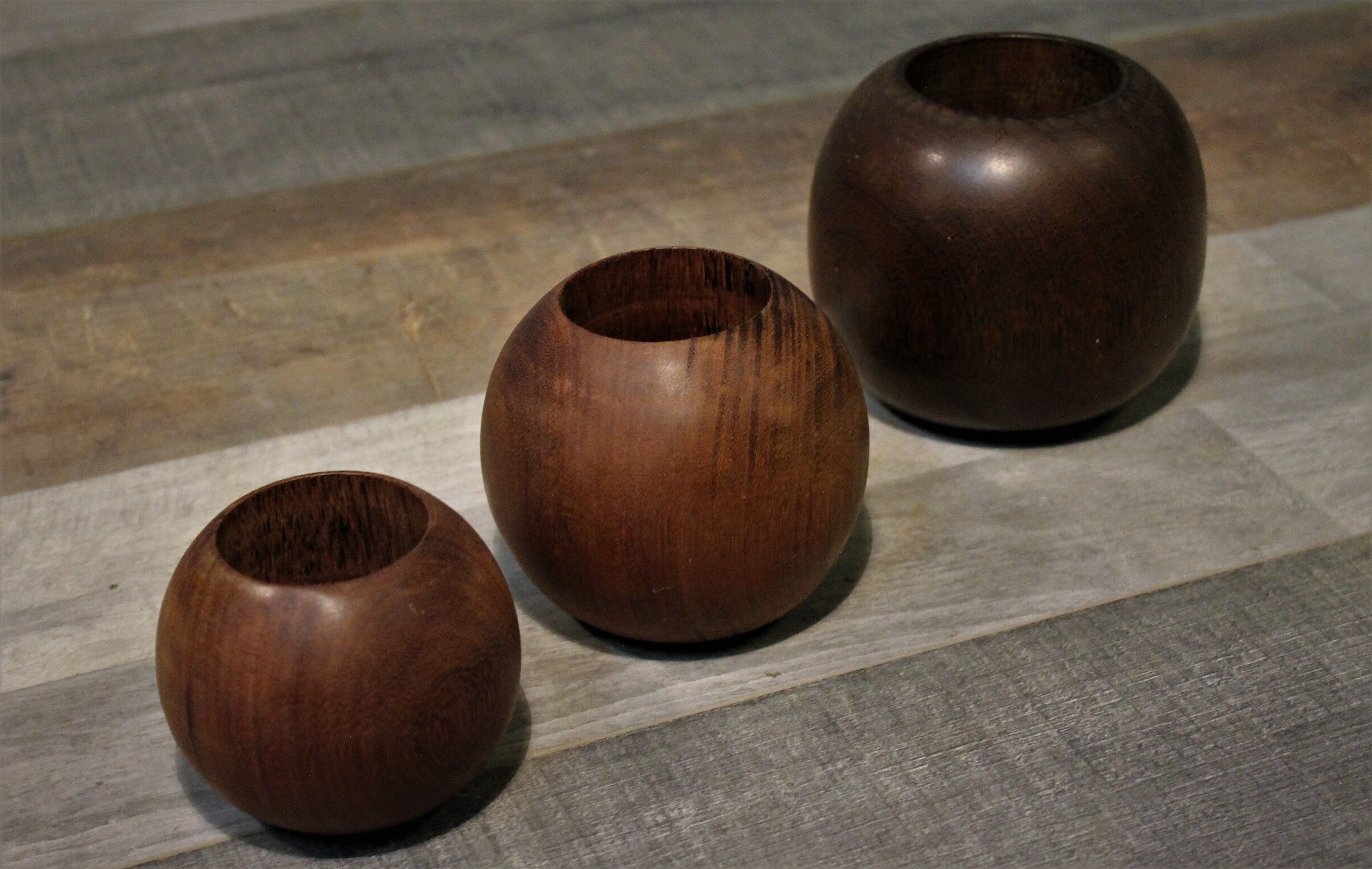 Rosewood pencil pots 1960