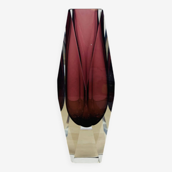 Sommerso Murano purple vase, soliflore