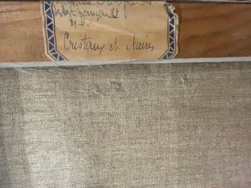 Old pair of still life oil on canvas signed Brittany 1 damaged