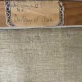 Anciennes paire de nature morte huile sur toile signé bretagne 1 accidentée