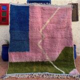 Handmade pure wool rug, size 150 x 250 cm