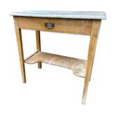 Table console sapin d'atelier rustique