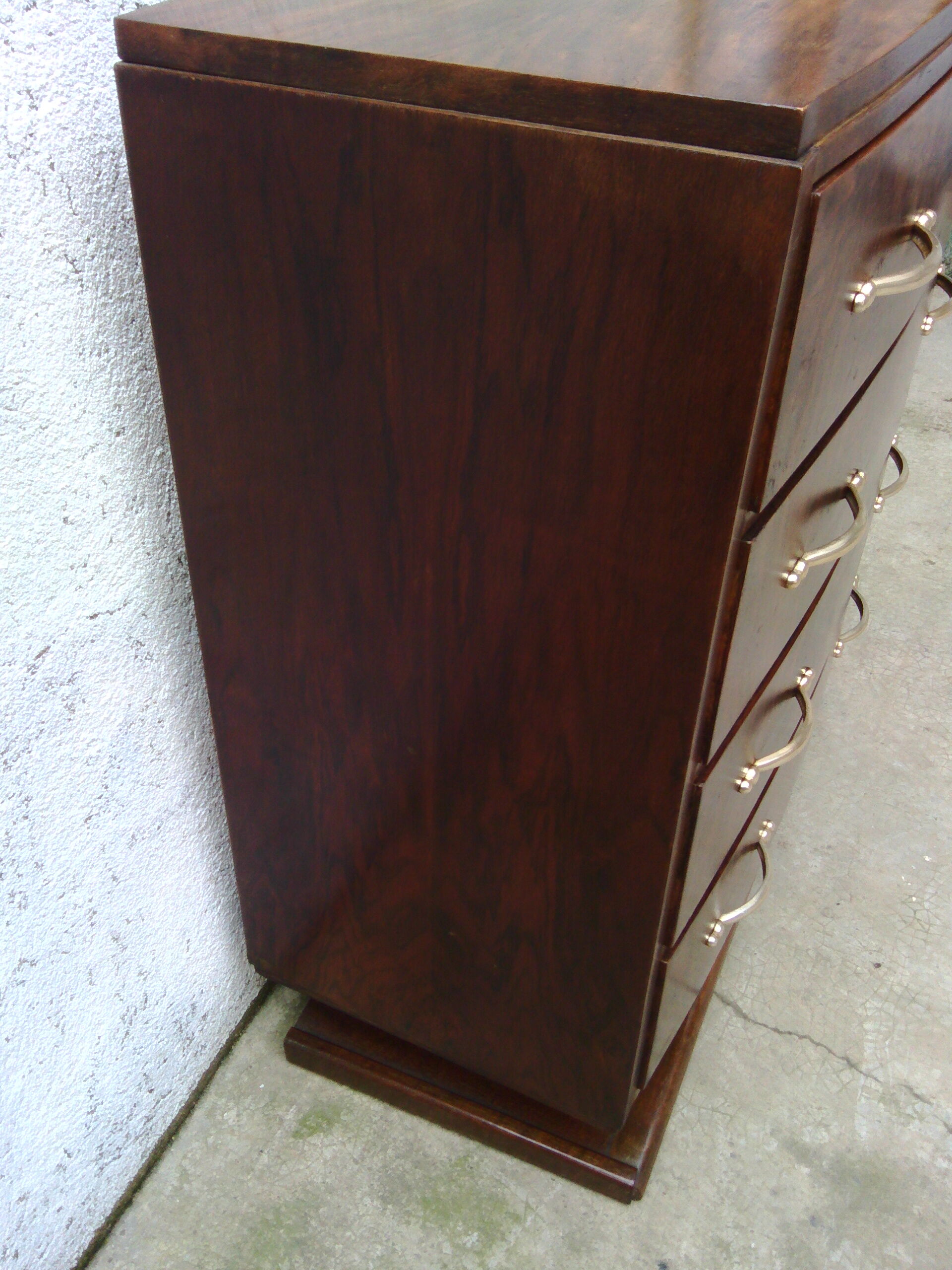 Art Deco curved chest of drawers